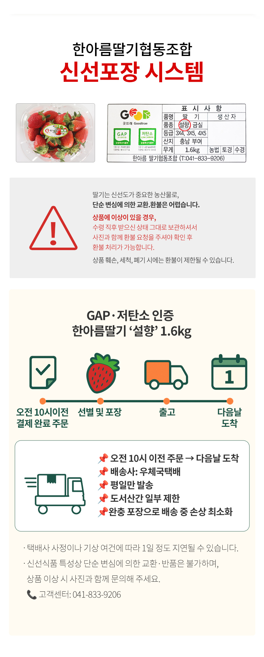 [부여군♡] 부여군 설향 딸기 1.6kg 사전예약(2월 ~ 3월 순차 배송) 