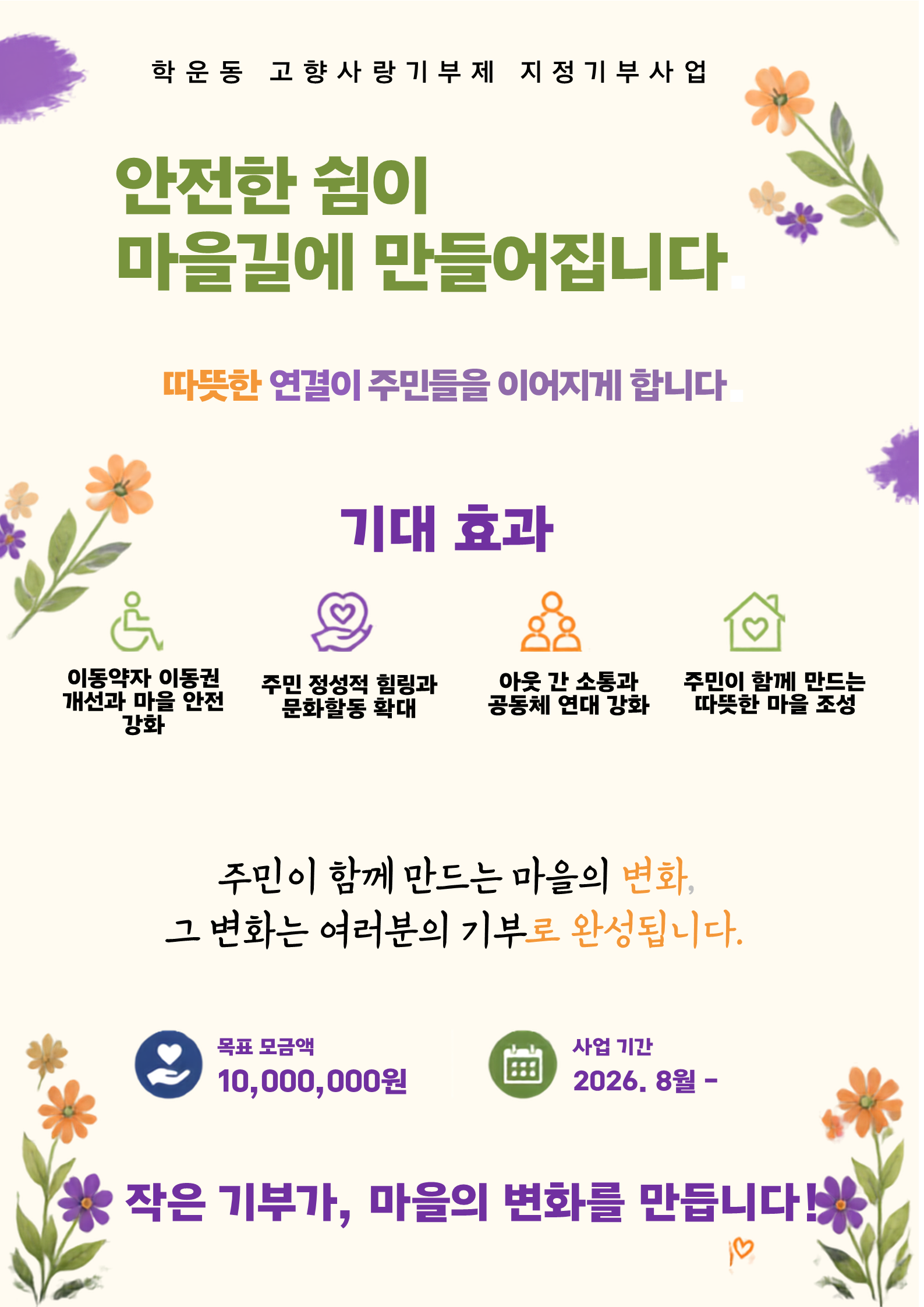 [학운동] 안전한 마을길과 마음이 이어지는 마을 : 보행환경 조성 및 마을 미술프로그램