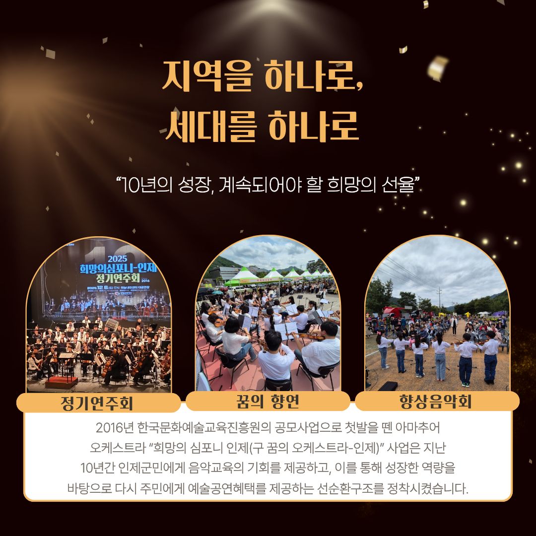 꿈의 오케스트라 희망의 심포니 인제 지원사업