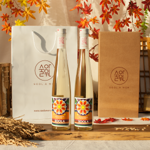 [ 국화주 선물 세트 ] 375ml x 2병 / 15도 / 가을의 국화 과하주