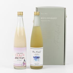 [전통주 선물세트]볼빨간막걸리10(10도 500ml)+라이스퐁당17(17도 500ml)