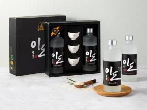 유기농 이도 선물 세트 [ 375ML*2병 + 도자기잔3EA ]