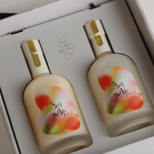 [광주광역시 전통주 - 꿈의대화 10% 탁주 2병 선물세트] + 전용잔 1개