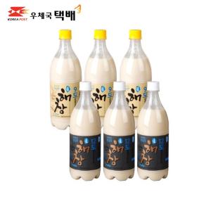 [전남 해남군]해창 찹쌀 생막걸리 12도3병x9도3병 (900mlx6병)