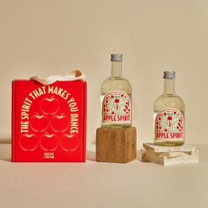 [충주 전통주] 댄싱사이더 애플스피릿 선물세트 애플스피릿(20%) 375ml x2병