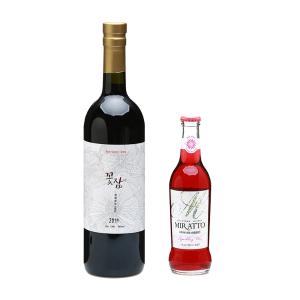 [홀릭6호] 꽃잠 레드 스위트 12도 750ml + 미르아토 로제 스파클링 5도 250ml