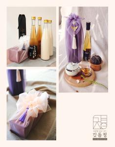 깃듬정 쌍화주. 예랑막걸리 셋트