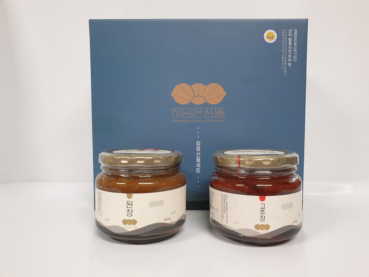 [전남 고흥군]해담은장뜰 전통장 선물세트 (된장 500g 고추장 500g 간장 300ml)