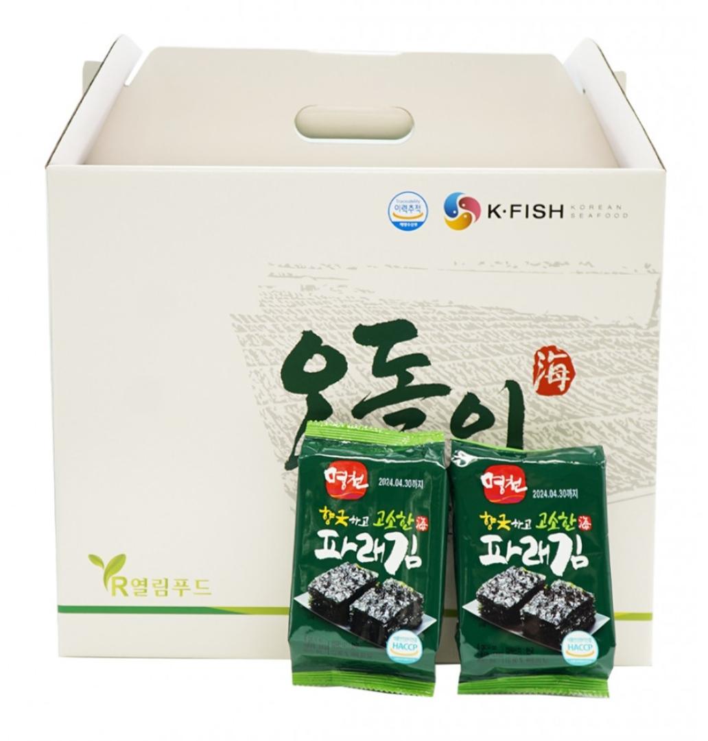 [전남 고흥군] 향긋하고 고소한 파래김 16봉x2(32봉) 3박스