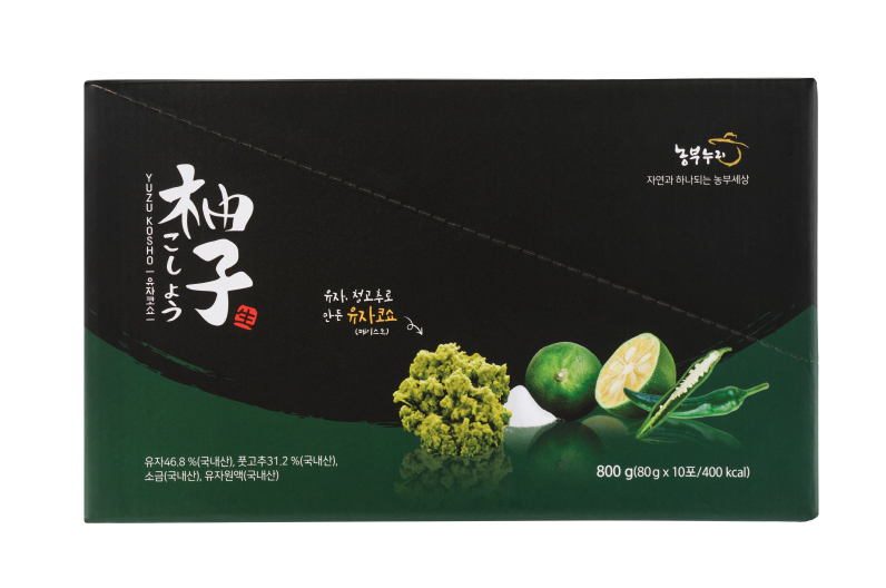 [전남 고흥군]유자코쇼  80g * 5포/ 유자,청고추로 만든 유자코쇼 유자고추 페이스트