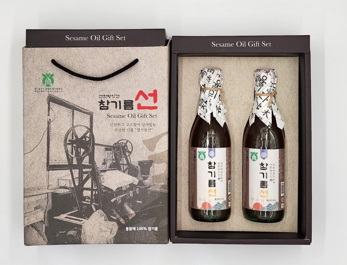 전통 저온압착 100% 프리미엄 참기름 + 들기름 (통깨500g 증정)