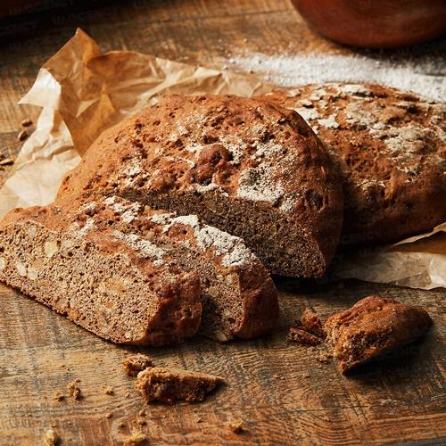 [하눅] 국산100% 천연발효 호밀빵 300g(4EA) 비건 식사대용 무설탕