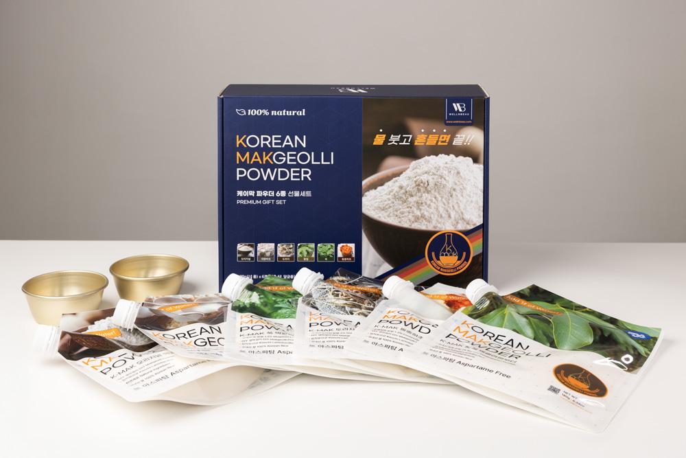 K-MAK 파우더 6종 선물세트(담금용막걸리키트) 잔2개 증정