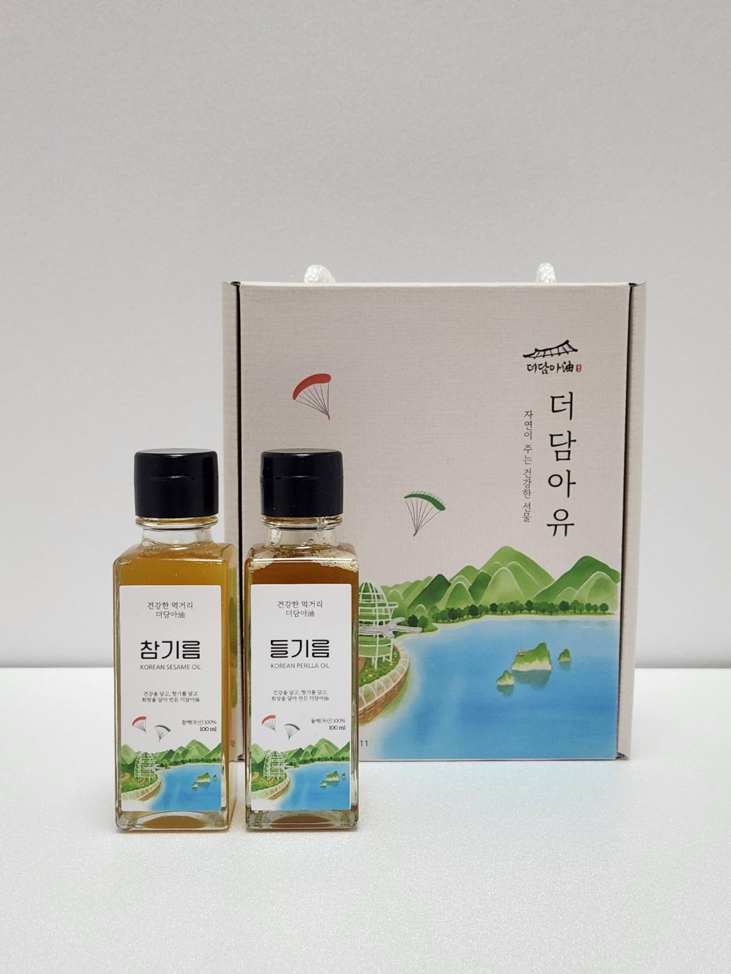 더담아유 국산 참.들기름세트(100ml)