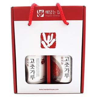 유기농 고춧가루 선물세트 200g*2/매운맛선택가능