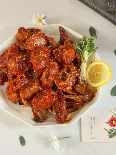 여수엄마게장 매콤달콤 양념꽃게장 1kg 4-5미