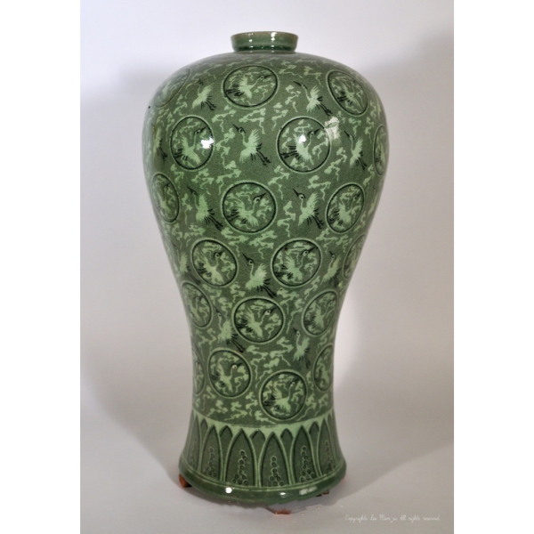 [전북 부안군] 청자상감운학문매병(고려청자 재현작품)