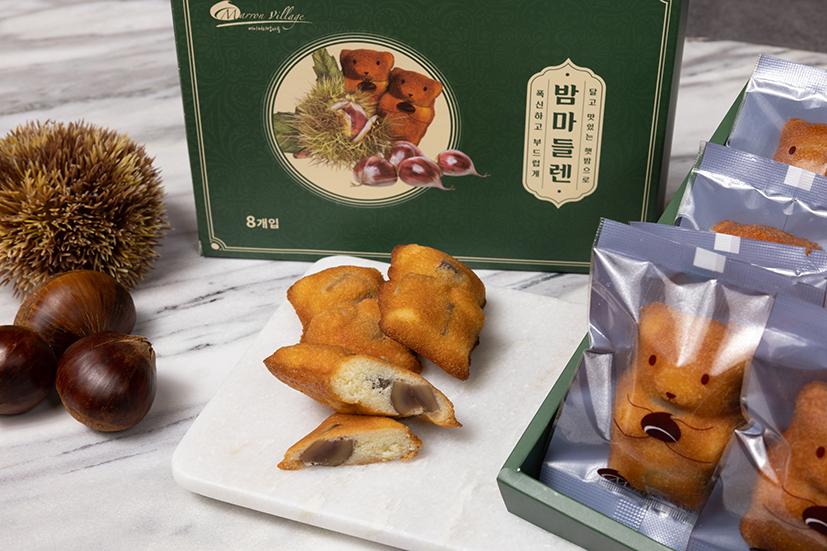 [충남 제과 명장] 베이커리밤마을 밤마을파이 10구 박스 + 밤마들렌 8구 박스