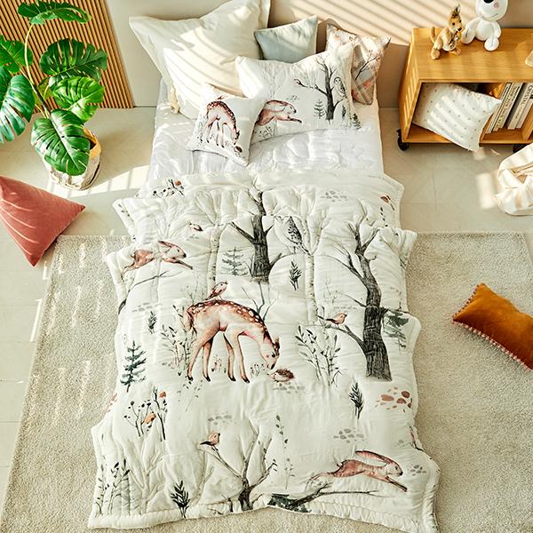 [영도벨벳] 물세탁 벨벳 모달 차렵이불 유로피언 포레스트 드림 싱글