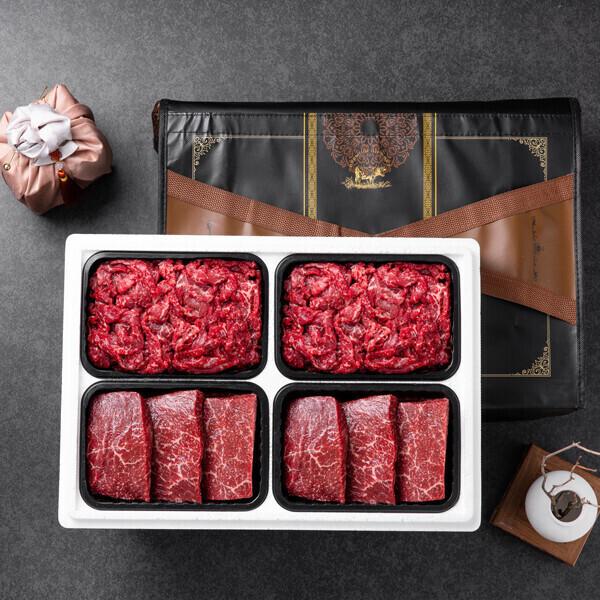 담소한우 1등급 한우 정육세트 1.6kg(국거리/불고기)