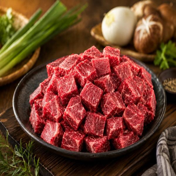 [넉넉하게 담았습니다] 한우 국거리(목심, 사태 등) 1kg