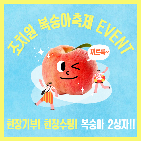 조치원 복숭아축제 복숭아 2상자(3Kg+3Kg) 현장기부 + 현장수령 이벤트