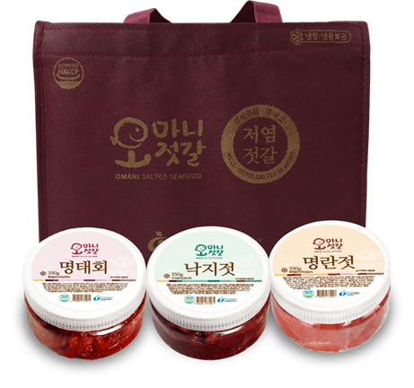 오마니젓갈 선물세트 (명란젓+명태회+낙지젓)각350g