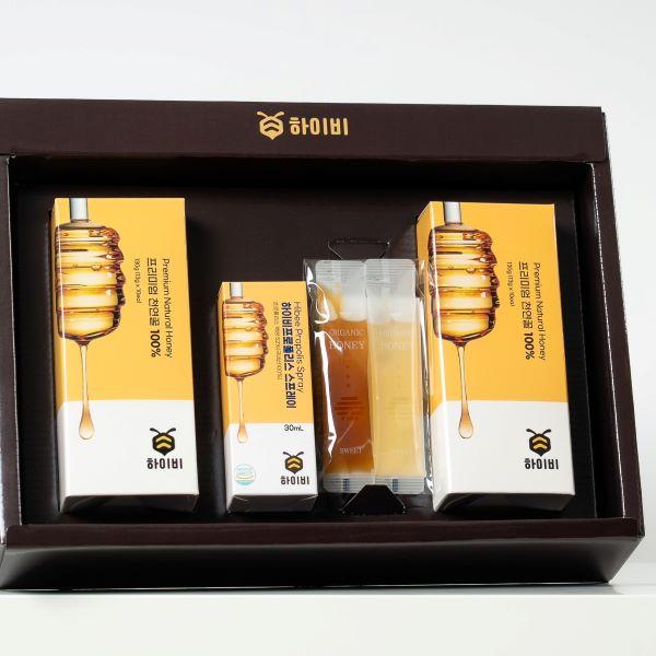 [경북 청도군] 하이비 천연벌꿀 스틱 20포&프로폴리스 스프레이 30ml 선물세트