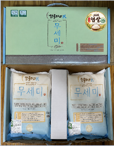 ★2026년햅쌀★건식전용무세미기로깨끗하게씻어나온 유기농쌀/1kg*4봉+친환경 찰보리1kg
